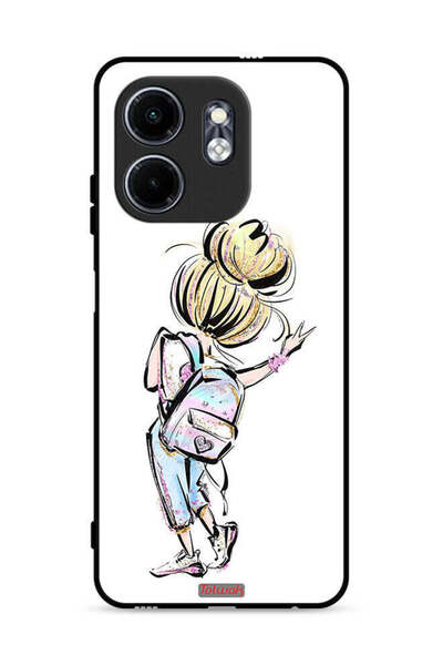 Tolwak غطاء حماية لهاتف إنفينيكس سمارت 9 4G بطبعة فتاة العودة إلى المدرسة