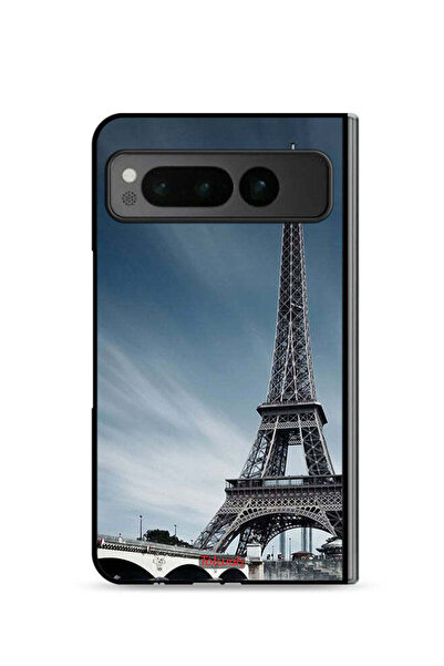 Tolwak غطاء حماية لهاتف جوجل بيكسل فولد 5G بتصميم برج إيفل