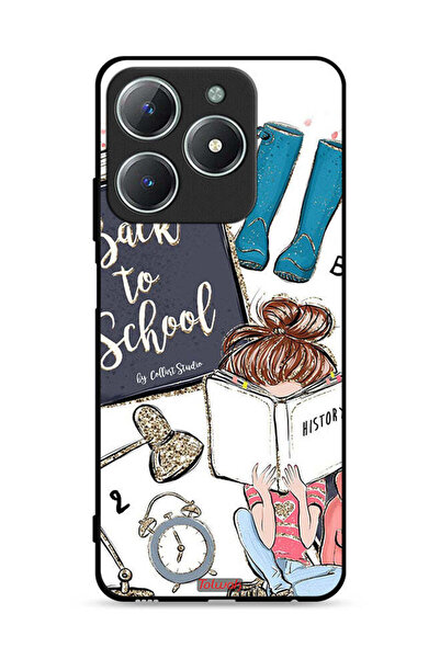 Tolwak غطاء حماية لهاتف Realme C63 4G بطبعة فتاة مدرسية تقرأ التاريخ