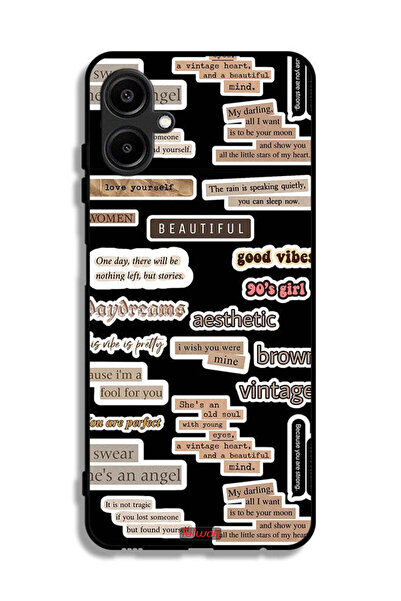 Tolwak غطاء حماية لهاتف سامسونج جالاكسي M06 5G بملصقات اقتباسات جميلة