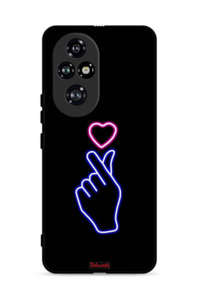 Tolwak غطاء حماية لهاتف Honor 200 Pro 5G برسومات قلب سناب