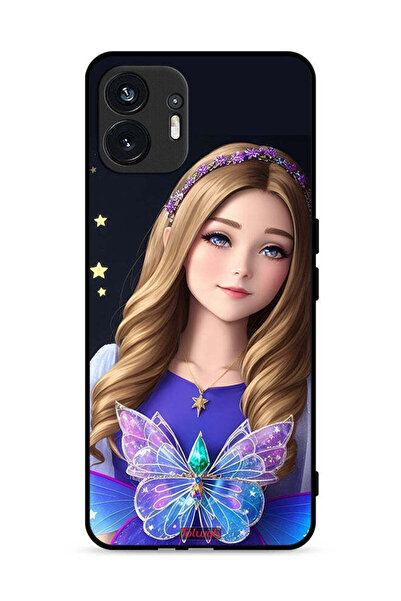Tolwak Nothing Phone (2) 5G Protective Case Cover Cute Butterfly Girl