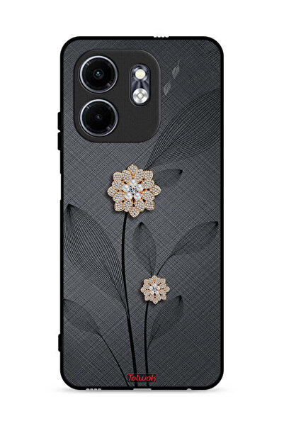 Tolwak غطاء حماية لهاتف إنفينيكس سمارت 9 4G برسومات زهور ماسية