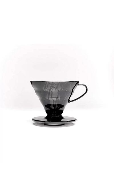 Hario V60 02 Black Transparent Plastic Dripper and 40 Filter Set