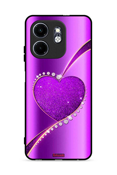 Tolwak غطاء حماية لهاتف إنفينيكس سمارت 9 4G بنقشة قلب لامع