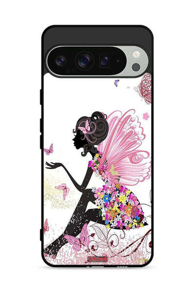 Tolwak غطاء حماية لهاتف Google Pixel 9 Pro بتصميم فتاة الفراشة