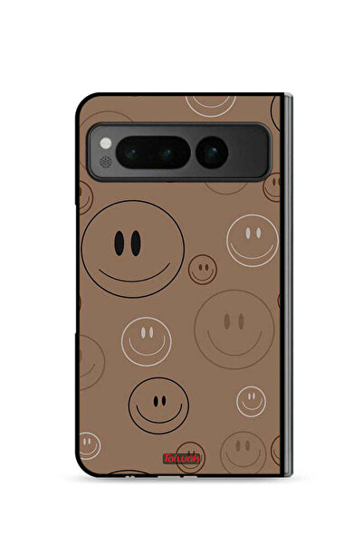 Tolwak غطاء حماية لهاتف جوجل بيكسل فولد 5G بنقشة وجوه مبتسمة