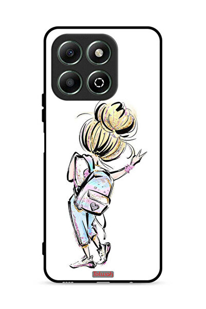 Tolwak غطاء حماية لهاتف Honor X6b 4G بطبعة فتاة مدرسية