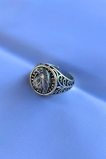 Begondio Kartal Figürlü Özel Tasarım Maskülen Ayarlanabilir Erkek Yüzük