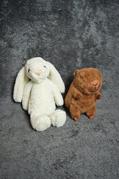 Nerth Uykucu Kapibara & Sevimli Tavşan — Peluş Uyku Arkadaşı 2'li Set