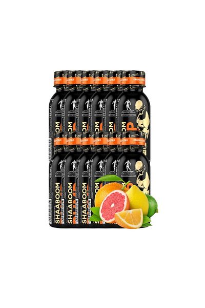 kevin levrone Shaaboom Pump Shot Orange Citrus, 120ml x 12 – Pre-Workout Energy Drink