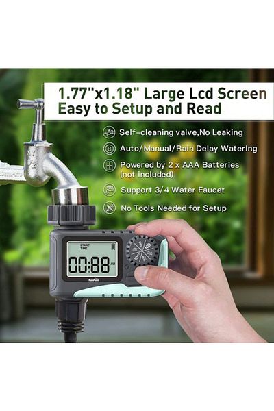 RAINPOINT Sprinkler Timer, Water Timer Programmable Garden Outdoor Hose 1 Outlet