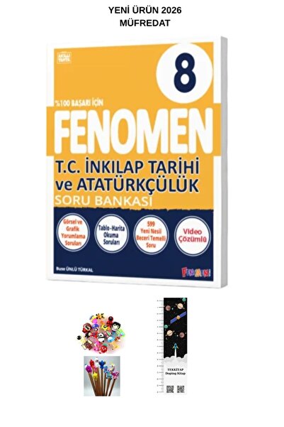 Fenomen Yayıncılık Fenomen 8. Sınıf İnkilap Tarihi Soru Bankası 2026 MÜFREDAT...