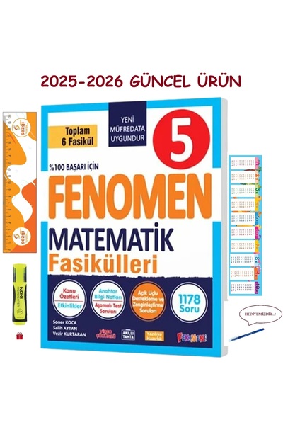 Fenomen Yayıncılık 5. Sınıf Matematik Fasikül Seti (1-2-3-4-5 ve 6. Sayılar) ...