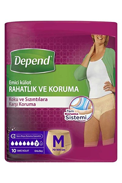 MATMEL 4 Pcs Depend Absorbent Panties Medium Size Women's 10-Pack