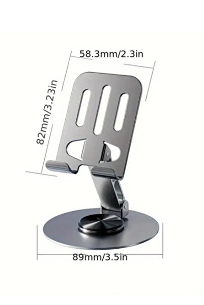 Go Aksesuar حامل هاتف ولوحي معدني عالي الجودة قابل للدوران 360 درجة وقابل للتعديل على سطح الطاولة