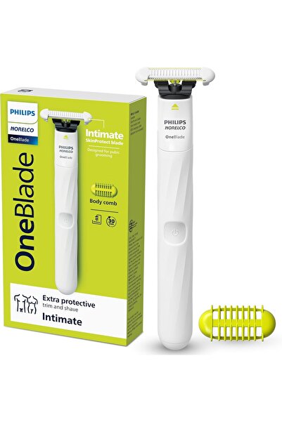 Norelco ماكينة تشذيب شعر الجسم والعانة الشخصية من فيليبس ون بليد للجنسين، QP1...