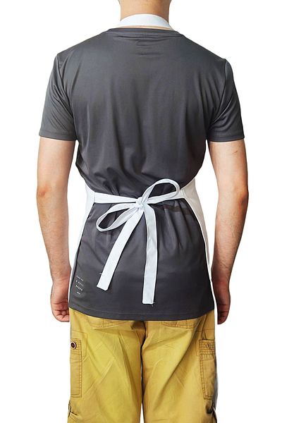 Ant Rotagrup Üniforma ve İş Elbiseleri Adjustable Length Pocketless White Kitchen Restaurant Chef Apron