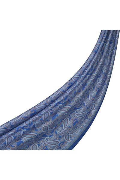 ipekevi Patterned Tensoft Shawl - Mesopotamia Design - Indigo