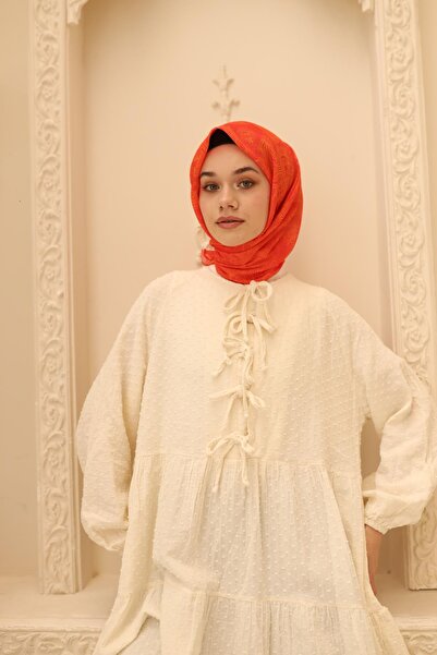 Silk Home Soft Scarf 48803 Orange Mixed Pattern