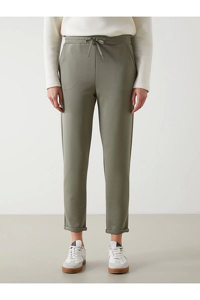 LC Waikiki Lcw modest green elastic waist women's sweatpants