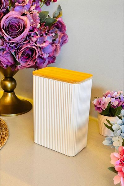 Makri Storage Box with Bamboo Lid - 2 Liters (15 X 9 X 21 cm)