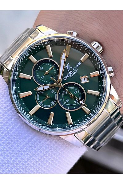 Daniel Klein Steel Cord Chronometer Dial Design 3 Atm Water Resistant Men Wristwatch 10602.10