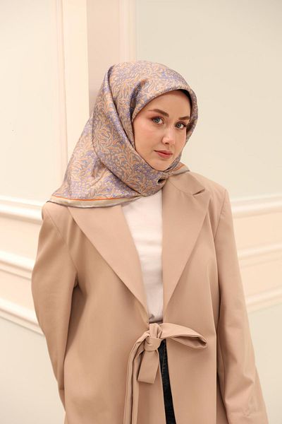 Silk Home Eșarfă din mătase twill - 11464-45 Gri portocaliu