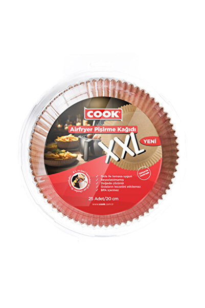 Cookc 2 قطعة ورق طهي كوك إير فراير مقاس XXL 25 قطعة