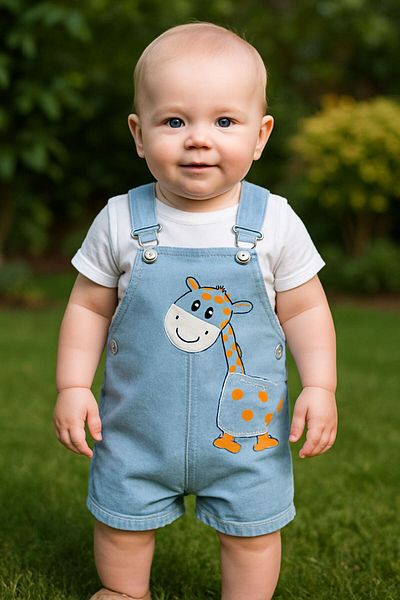 Ysferbutik Baby Boy Denim Shorts Slopet T-Shirt