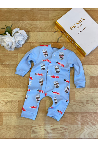 MASA Kız erkek pamuklu tulum bebek tulumu Nutella baskılı