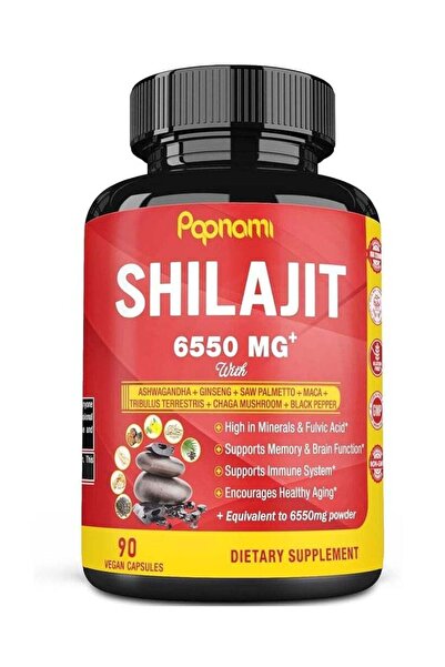 Premium Dietary كبسولات مستخلص شيلاجيت بابنامي تعادل 6550 ملغ، تكفي لمدة 3 أشهر، 90 كبسولة