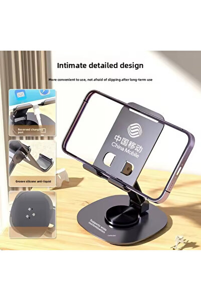 Go Aksesuar High Quality Metal 360 Degree Rotatable Adjustable Phone and Tablet Holder Table Top Stand