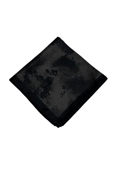 Silk Home Patterned Shiny Scarf - 8647 - Dark Smoke