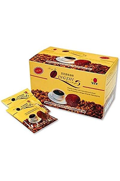 DXN Inghzi Black Coffee with Ganoderma Extract, Medium Roast, Ground, 130.2g