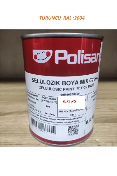 Polisan SELÜLOZİK BOYA RENK SEÇİNİZ (0,75 LİTRE) 1 ADET GÖNDERİLİR