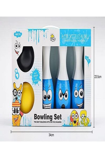 rexa Brain Giggles Bowling Set Smile Emoji Design Games for Kids and Adult