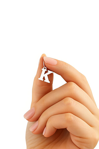bigakan K Harfi harf k 925 Ayar Gümüş Kolye Ucu
