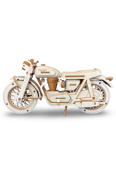 ALGWOOD Bonneville 650 Wooden Motorcycle Kit - 130 Piece 3D Puzzle Model