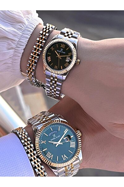 Daniel Klein Vip Series Steel Cord and Steel Bracelet Gift 2 Years Warranty Couple Watch Cf.10887C3
