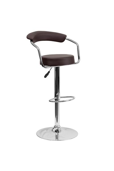 rexa Adjustable Bar Stool – Modern Swivel Stool with Height Adjustment (19.5" W x 19.5" D x 34–42.25" H)