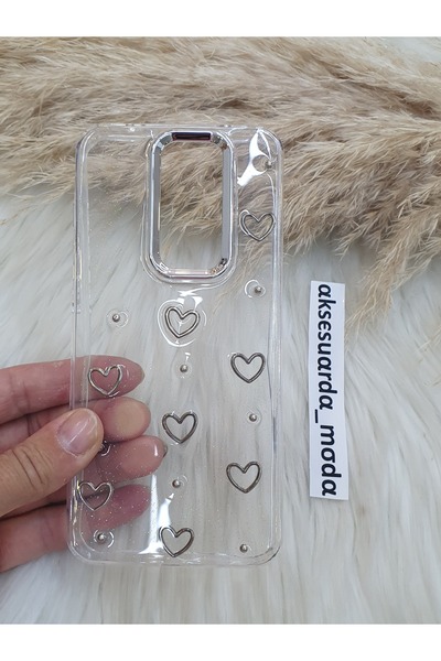 ZB Aksesuarda Moda XİAOMİ REDMİ 9 Uyumlu Fiyonklu Simli Şeffaf Kılıf