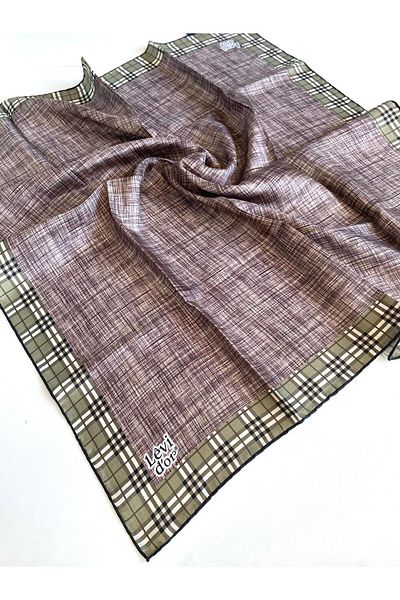Levidor Φουλάρι Tivil Pure Silk 48933 Μικτό σχέδιο καφέ
