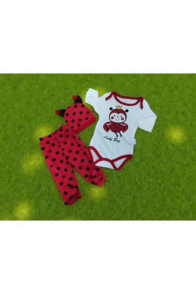 OEM Set 3 Piese Buburuză, 3-6 Luni, 68 Cm