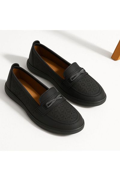 HKM shoes New Season Women's Daily Seasonal Comfortable Full Orthopedic Glitter Buckle Shoes