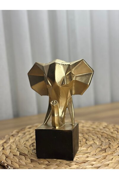 migasan Şık Mermerit Dekoratif Fil Gold Renk Obje