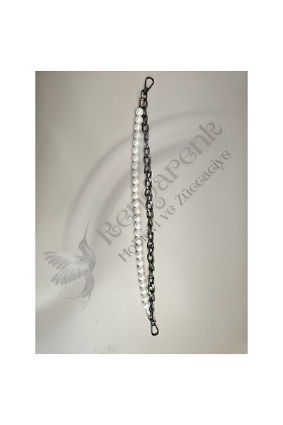 RENGARENK Bag Handle Pearl Black Chain Detailed 40cm