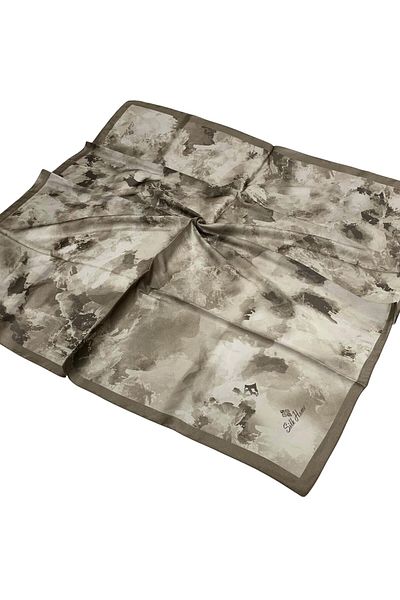 Silk Home Γυαλιστερό κασκόλ με σχέδιο - 8647 - Soft Mink