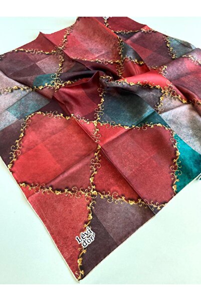 Levidor Tivil Pure Silk Scarf 48953 Μπορντό Μικτό σχέδιο