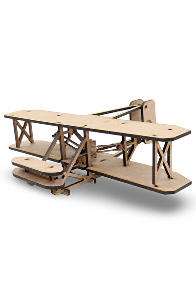 ALGWOOD Wright Kardeşler Uçağı Ahşap Maket - 21 Parça 3D Puzzle Model
